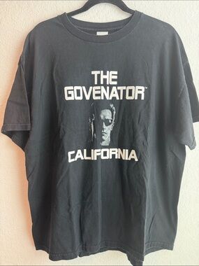 VTG Black "The Govenator California" Graphic Tee